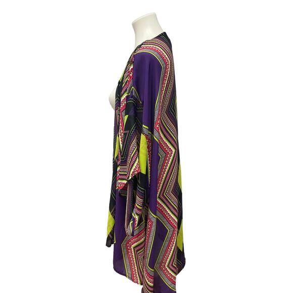 Ashley Stewart Plus Size 22/24 Polyester Lightweight Geometric Cardigan Coverup - Picture 3 of 6